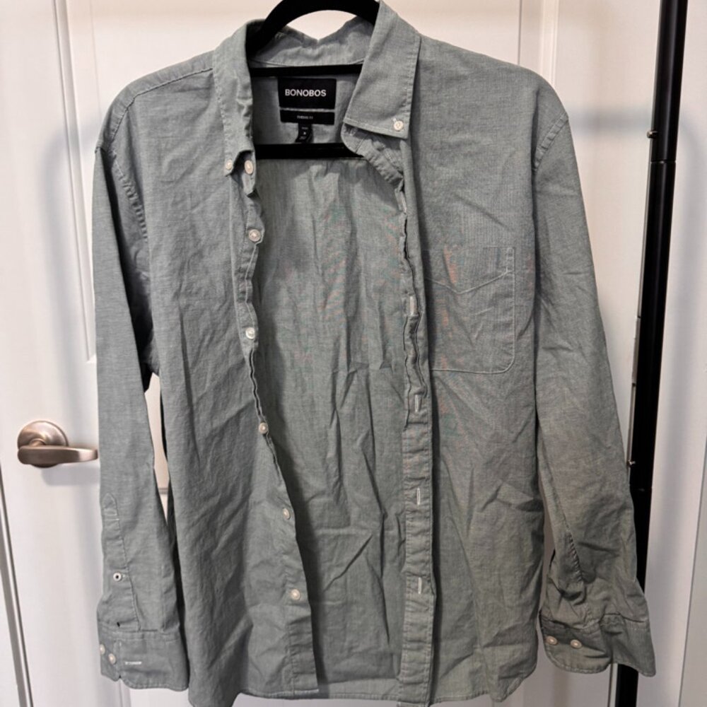 Bonobos Everyday Wear Long Sleeve Button Down - mint/sage